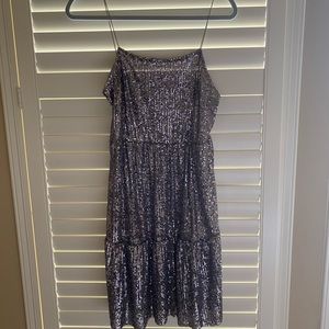 Zara silver sequin mini dress